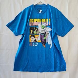 Dragon Ball Z Anime Graphic Short Sleeve Blue Shirt Size XL